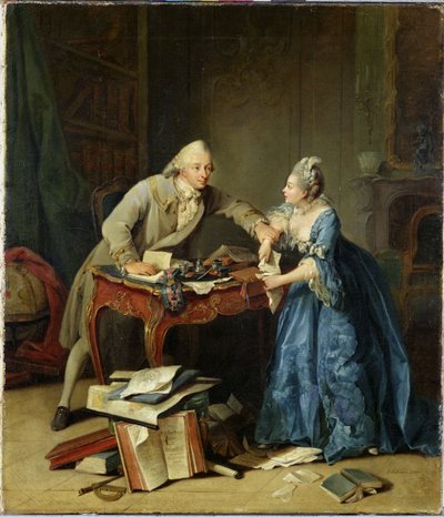 Między nauką a rodziną, ok. 1775 autorstwa Georg Melchior Kraus