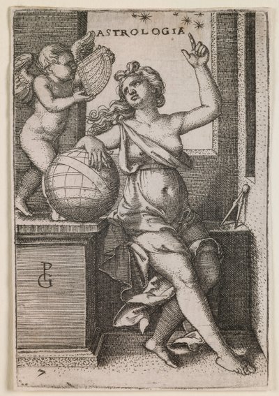 Astrologia, z serii "Sztuki wyzwolone", ok. 1541 (rycina) autorstwa Georg Pencz