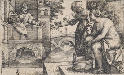 Dawid i Batszeba. autorstwa Georg Pencz