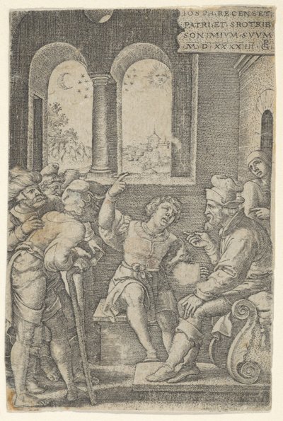 Józef opisuje swój sen z Historii Józefa, 1544. autorstwa Georg Pencz