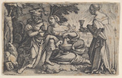 Lot i jego córki. autorstwa Georg Pencz