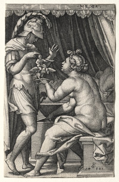 Medea i Jason autorstwa Georg Pencz
