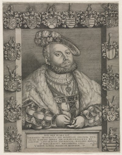 Portret Jana Fryderyka I „Wielkodusznego”, elektora Saksonii autorstwa Georg Pencz