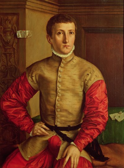 Portret młodego mężczyzny, 1544 autorstwa Georg Pencz