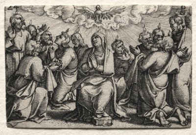 Życie Jezusa Chrystusa: Zstąpienie Ducha Świętego autorstwa Georg Pencz