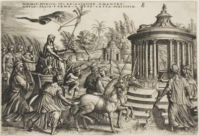 Triumf czystości, płyta druga z Triumfów Petrarki autorstwa Georg Pencz