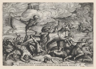 Triumf Śmierci na Czas, z Triumfu Petrarki. autorstwa Georg Pencz