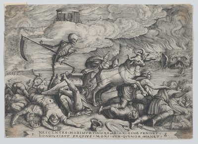 Triumf Śmierci na Czas, z Triumfu Petrarki. autorstwa Georg Pencz