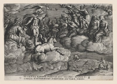 Triumf wieczności nad śmiercią, z Triumfu Petrarki. autorstwa Georg Pencz