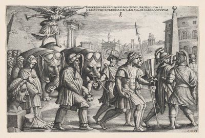 Triumf sławy o czystości, z „Triumfów Petrarki”. autorstwa Georg Pencz