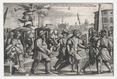 Triumf sławy o czystości, z „Triumfów Petrarki”. autorstwa Georg Pencz