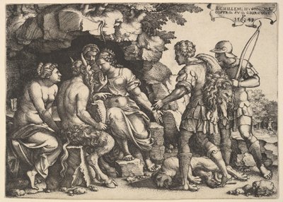 Tetyda i Chiron, 1543. autorstwa Georg Pencz