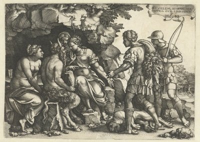 Thetis i Chiron w rozmowie autorstwa Georg Pencz
