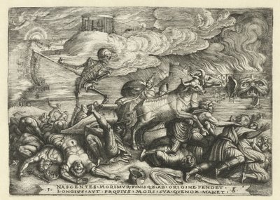 Triumf śmierci Sześć triumfów Petrarki (tytuł serii) autorstwa Georg Pencz