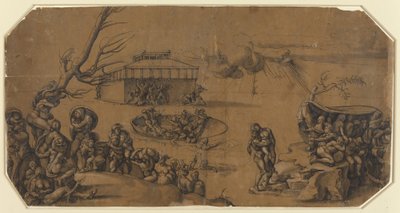 Powódź autorstwa Georg Pencz after Michelangelo