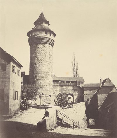 Der Runde Turm und der Festung in Nürnberg (Okrągła wieża i twierdza w Norymberdze), ok. 1852 (zdjęcie) autorstwa Georg Schmidt