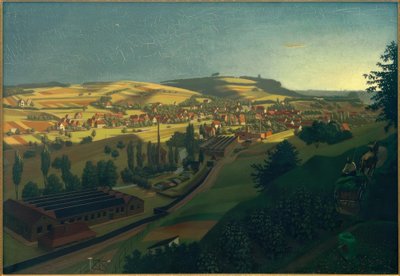 G.Scholz, widok na Grötzingen autorstwa Georg Scholz
