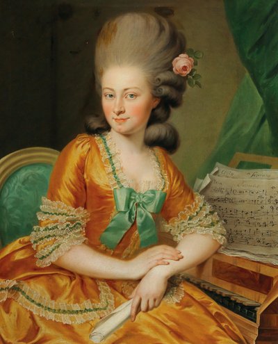 Portret śpiewaka przy klawesynie. autorstwa Georg Weikert