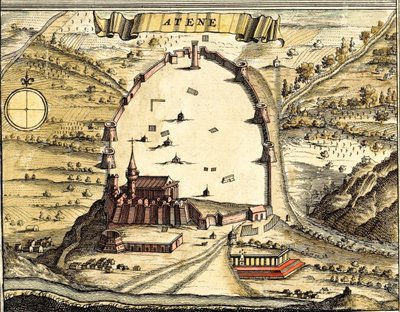 Ateny, Grecja autorstwa Georg and Hogenberg Franz (1535 90) Braun