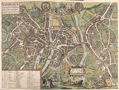 Bambergen (Niemcy) (Grawerowanie autorstwa Georg Braun and Hogenberg Franz