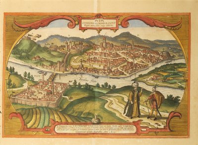 Budapeszt z Miast Świata – Georg Braun autorstwa Georg Braun and Hogenberg Franz