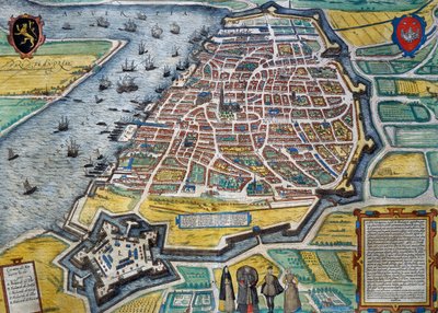 Miasto Antwerpia autorstwa Georg Braun and Hogenberg Franz