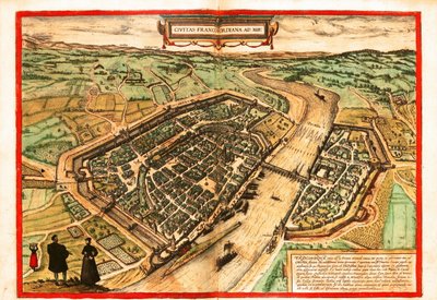 Frankfurt nad Menem autorstwa Georg and Hogenberg Franz (1535 90) Braun