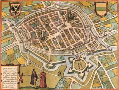 Groningen, Holandia autorstwa Georg and Hogenberg Franz (1535 90) Braun