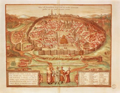 Jerozolima z Miast Świata – Georg Braun autorstwa Georg Braun and Hogenberg Franz