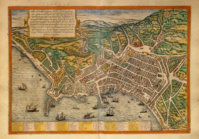 Mapa z miast świata autorstwa Georga Braun autorstwa Georg Braun and Hogenberg Franz