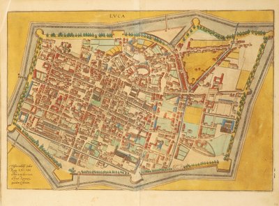 Mapa Lukki z Miast Świata autorstwa Georga Braun autorstwa Georg Braun and Hogenberg Franz