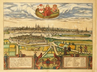 Mapa Maastricht z miast świata autorstwa Georga Braun autorstwa Georg Braun and Hogenberg Franz