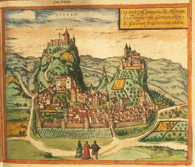 Mapa Syjonu z miast świata autorstwa Georga Braun autorstwa Georg Braun and Hogenberg Franz