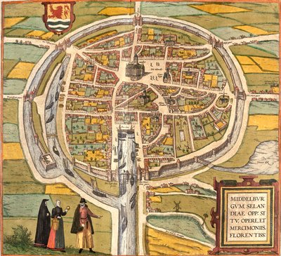 Middelburg, Holandia autorstwa Georg and Hogenberg Franz (1535 90) Braun
