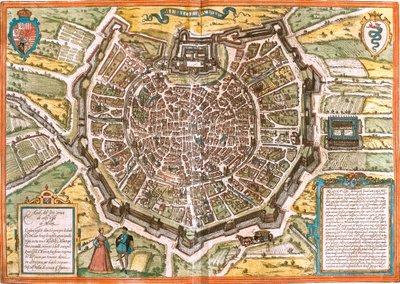 Mediolan, Włochy autorstwa Georg and Hogenberg Franz (1535-90) Braun