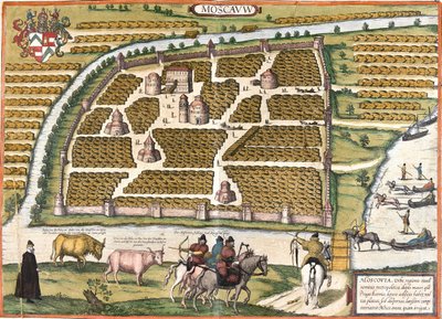 Moskau, Russland von Georg and Hogenberg Franz (1535-90) Braun
