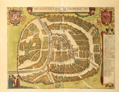 Moskwa ze Stanów Zjednoczonych – Georg Braun autorstwa Georg Braun and Hogenberg Franz