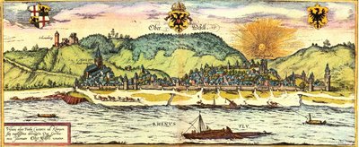 Oberwesel, Deutschland von Georg and Hogenberg Franz (1535-90) Braun