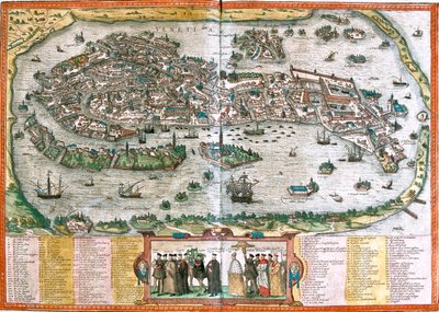 Wenecja, Włochy autorstwa Georg and Hogenberg Franz (1535 90) Braun