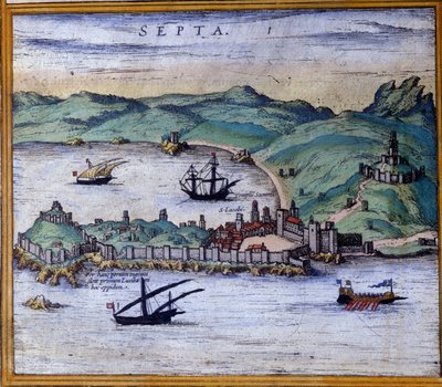 Ceuta, Maroko, z Atlasu „Miasta świata” autorstwa Brauna i Hogenberga autorstwa Georg Braun and Hogenberg Franz