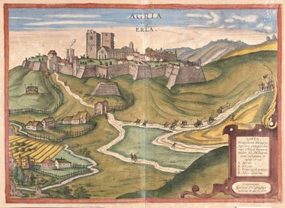 Eger, Węgry (grafika autorstwa Georg Braun and Hogenberg Franz