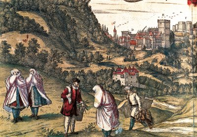 Mauritius of the Alhambra, rycina George Braun w "Civitatis Orbis Terrarum" Franza HOGENBERGA (1535-1590), pod redakcją Gottfrieda Kempesena w Kolonii w sześciu tomach autorstwa Georg Braun and Hogenberg Franz