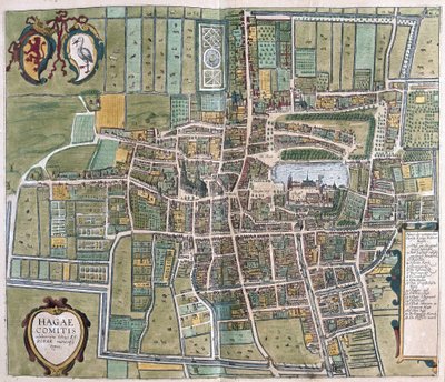 Haga, Holandia (grawerowanie autorstwa Georg Braun and Hogenberg Franz