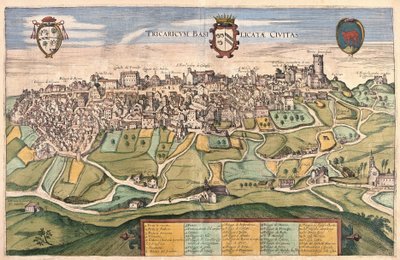 Tricario, region Basilicate, Włochy (rycina autorstwa Georg Braun and Hogenberg Franz