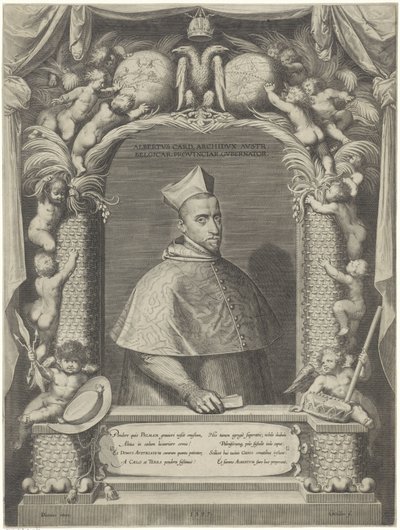 Portret Albrechta, arcyksięcia Austrii, w stroju kardynała autorstwa Georg van de Velden