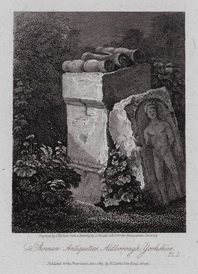 Starożytności rzymskie, Aldborough, Yorkshire (grawerowanie) autorstwa George (after) Arnald