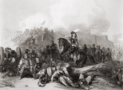 Bristolio šturmas, 1643 m. liepos 26 d., išgraviruotas J.C. Varrall (graviravimas)poli autorstwa George (after) Cattermole