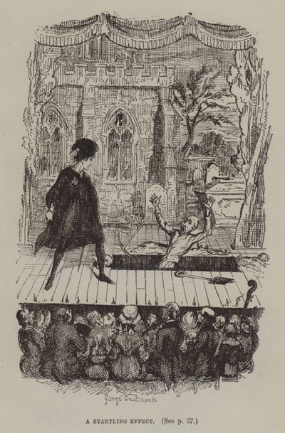 Zaskakujący efekt (grawerunek) autorstwa George (after) Cruikshank