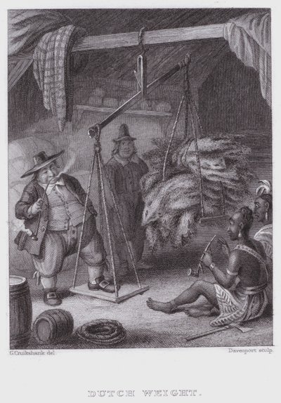 Holenderska waga (grawerowanie) autorstwa George (after) Cruikshank