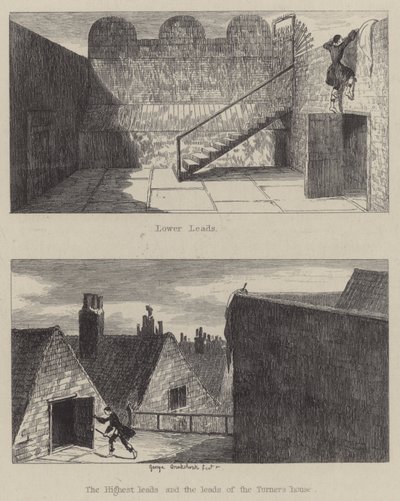 Ilustracja do Jacka Shepparda (grafika) autorstwa George (after) Cruikshank